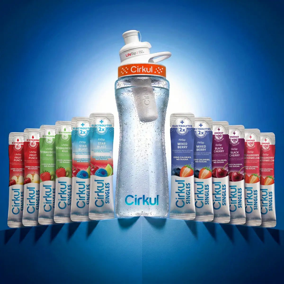 22oz. Plastic Bottle, LifeSip® Fruit Punch, & 18pk Cirkul® Singles